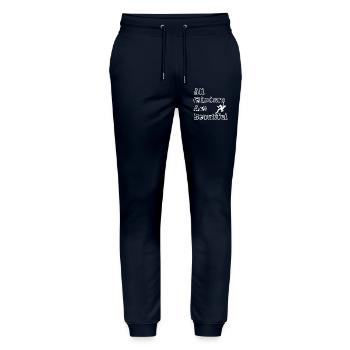 All Climbers Are Beautiful male white - Stanley/Stella Mover Unisex Organic Jogging Trousers - navy - Front - Marisol (170cm) & Nik (191cm)