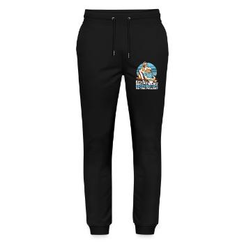 Retirement Life Enjoy Gift - Stanley/Stella Mover Unisex Organic Jogging Trousers - black - Front - Marisol (170cm) & Nik (191cm)