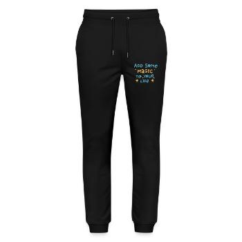 Ajoutez un peu de magie à votre vie - Pantalon de jogging bio MOVER Stanley/Stella unisexe - noir - Devant - Marisol (170cm) & Nik (191cm)