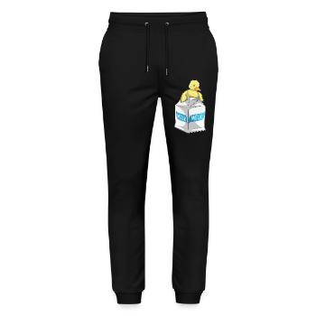 Ente Milch - Stanley/Stella Unisex Bio Jogginghose Mover  - Schwarz - Vorne - Marisol (170cm) & Nik (191cm)