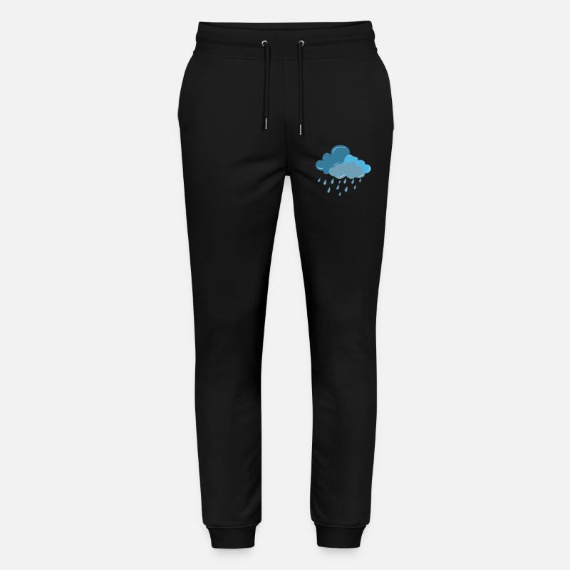 Cloud, Rain, Thunderstorm - Stanley/Stella Mover Unisex Organic Jogging Trousers - black