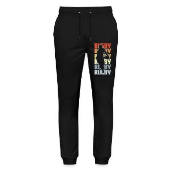 Rugby - Stanley/Stella Unisex Bio Jogginghose Mover  - Schwarz - Vorne - Marisol (170cm) & Nik (191cm)