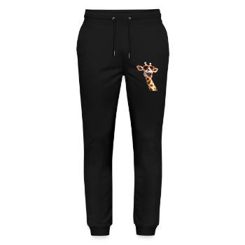 Giraffe Wildnis Safari Afrika Wilde Süße Giraffen - Stanley/Stella Unisex Bio Jogginghose Mover  - Schwarz - Vorne - Marisol (170cm) & Nik (191cm)