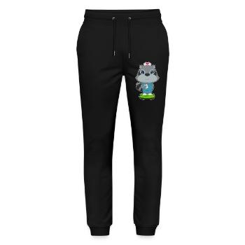 Waschbär Krankenschwester  - Stanley/Stella Unisex Bio Jogginghose Mover  - Schwarz - Vorne - Marisol (170cm) & Nik (191cm)