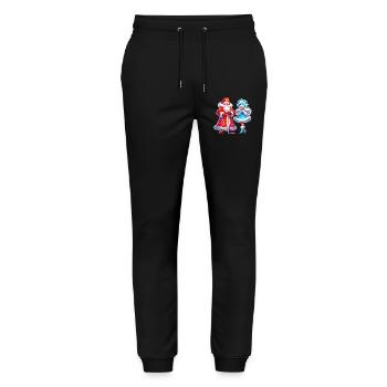Ded Moroz Snegurotschka russischer Weihnachtsmann - Stanley/Stella Unisex Bio Jogginghose Mover  - Schwarz - Vorne - Marisol (170cm) & Nik (191cm)