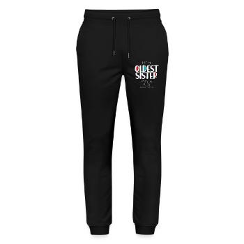 Oldest Sister - Stanley/Stella Mover Unisex Organic Jogging Trousers - black - Front - Marisol (170cm) & Nik (191cm)