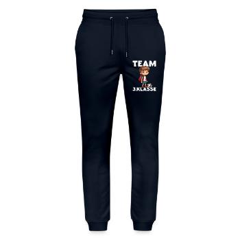 Fußball 3 Klasse Schüler Fußballer Drittklässler - Stanley/Stella Unisex Bio Jogginghose Mover  - Navy - Vorne - Marisol (170cm) & Nik (191cm)