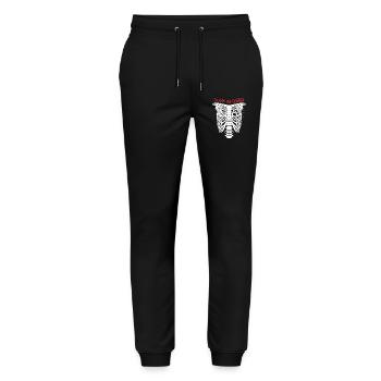Punx n’est pas mort - Pantalon de jogging bio MOVER Stanley/Stella unisexe - noir - Devant - Marisol (170cm) & Nik (191cm)