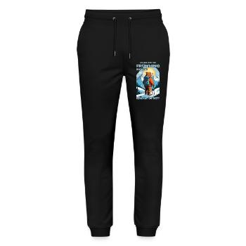 Bear looking for spring - Stanley/Stella Mover Unisex Organic Jogging Trousers - black - Front - Marisol (170cm) & Nik (191cm)