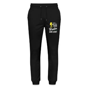 Not All Who Wander Are Lost - Hiking T-shirt - Stanley/Stella Mover Unisex Organic Jogging Trousers - black - Front - Marisol (170cm) & Nik (191cm)