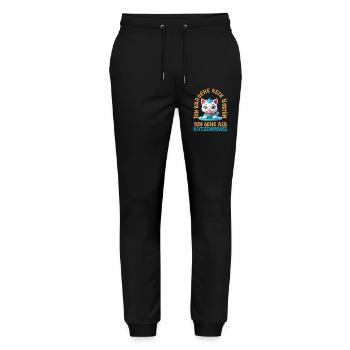 Katzenmodel - Karneval - Stanley/Stella Unisex Bio Jogginghose Mover  - Schwarz - Vorne - Marisol (170cm) & Nik (191cm)