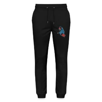 Kleiner Snowboarder - Stanley/Stella Unisex Bio Jogginghose Mover  - Schwarz - Vorne - Marisol (170cm) & Nik (191cm)