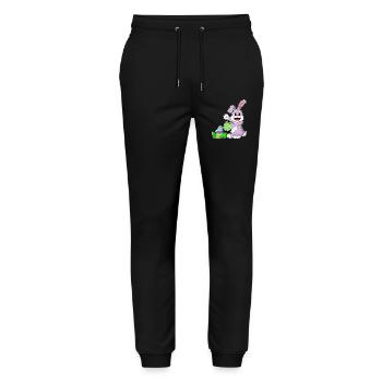 Bunny Easter Garden - Stanley/Stella Mover Unisex Organic Jogging Trousers - black - Front - Marisol (170cm) & Nik (191cm)