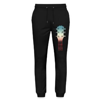 Sketch of a guitar headstock - Stanley/Stella Mover Unisex Organic Jogging Trousers - black - Front - Marisol (170cm) & Nik (191cm)