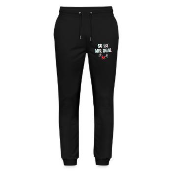 I don't care Cool Saying Attitude Relax Chill - Stanley/Stella Mover Unisex Organic Jogging Trousers - black - Front - Marisol (170cm) & Nik (191cm)