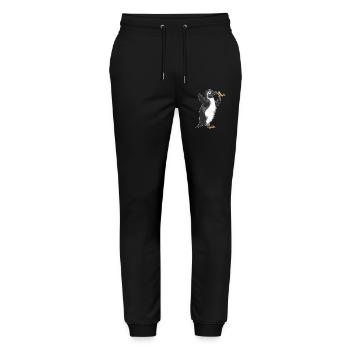 Penguin Fish Tempura - Stanley/Stella Mover Unisex Organic Jogging Trousers - black - Front - Marisol (170cm) & Nik (191cm)