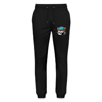 Cat in a hat - Stanley/Stella Mover Unisex Organic Jogging Trousers - black - Front - Marisol (170cm) & Nik (191cm)