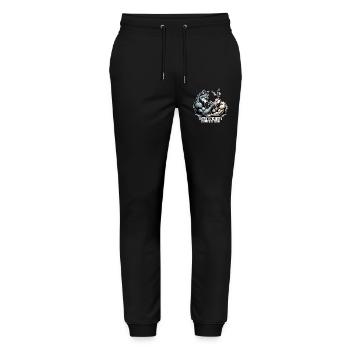 Bras de fer bras de fer loup et lapin cadeau - Pantalon de jogging bio MOVER Stanley/Stella unisexe - noir - Devant - Marisol (170cm) & Nik (191cm)