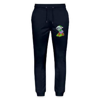 Mouse Christmas Package - Stanley/Stella Mover Unisex Organic Jogging Trousers - navy - Front - Marisol (170cm) & Nik (191cm)