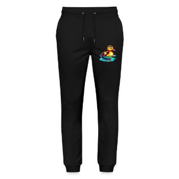 Duckling Duck Duck - Stanley/Stella Mover Unisex Organic Jogging Trousers - black - Front - Marisol (170cm) & Nik (191cm)