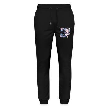 3 Jahre Fee Elfe Geburtstag Geschenk - Stanley/Stella Unisex Bio Jogginghose Mover  - Schwarz - Vorne - Marisol (170cm) & Nik (191cm)