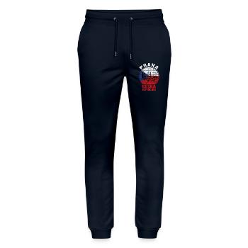 Prag Tschechien - Stanley/Stella Unisex Bio Jogginghose Mover  - Navy - Vorne - Marisol (170cm) & Nik (191cm)
