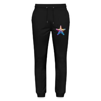Seestern - Stanley/Stella Unisex Bio Jogginghose Mover  - Schwarz - Vorne - Marisol (170cm) & Nik (191cm)