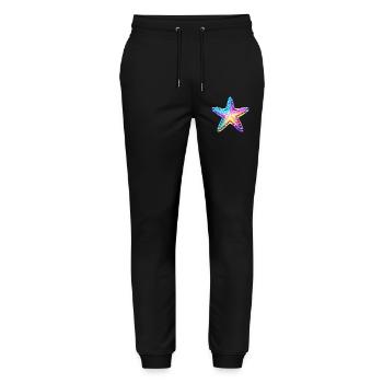 Seestern - Stanley/Stella Unisex Bio Jogginghose Mover  - Schwarz - Vorne - Marisol (170cm) & Nik (191cm)