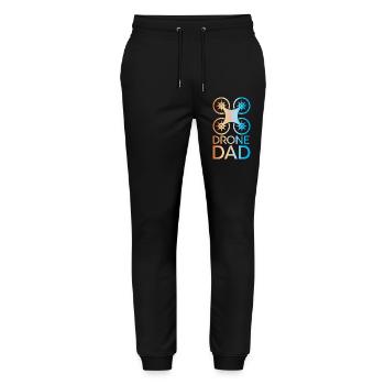 drone dad colors drone pilot icon icon logo - Stanley/Stella Mover Unisex Organic Jogging Trousers - black - Front - Marisol (170cm) & Nik (191cm)