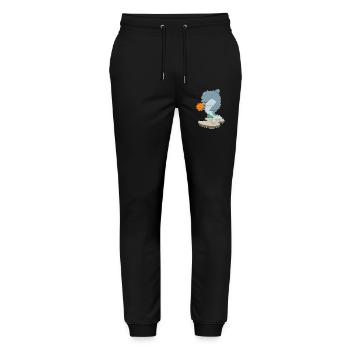 Dolphin Basketball Player Basketball - Stanley/Stella Mover Unisex Organic Jogging Trousers - black - Front - Marisol (170cm) & Nik (191cm)