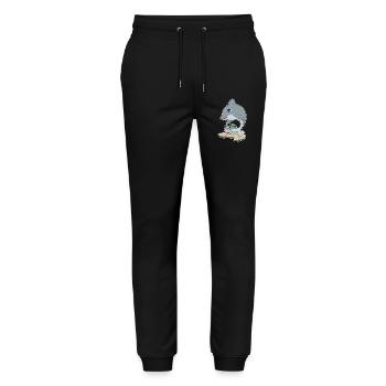 Delfin Maler Pinsel Malen - Stanley/Stella Unisex Bio Jogginghose Mover  - Schwarz - Vorne - Marisol (170cm) & Nik (191cm)