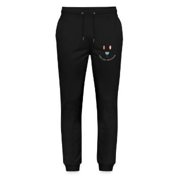 Cool Dog Moms Club – Minimal Dog Mom Design - Stanley/Stella Unisex Bio Jogginghose Mover  - Schwarz - Vorne - Marisol (170cm) & Nik (191cm)