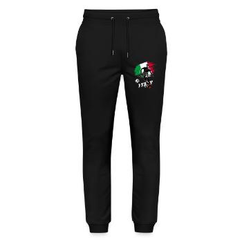 Joueur de football italien avec drapeau - Pantalon de jogging bio MOVER Stanley/Stella unisexe - noir - Devant - Marisol (170cm) & Nik (191cm)