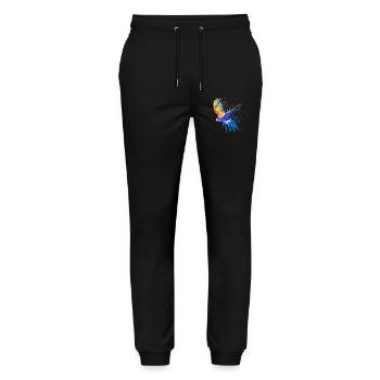 Animal, Bird, Zoo, Parrot, Animal Lover, Pet - Stanley/Stella Mover Unisex Organic Jogging Trousers - black - Front - Marisol (170cm) & Nik (191cm)