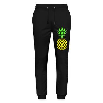 Ananas - Stanley/Stella Unisex Bio Jogginghose Mover  - Schwarz - Vorne - Marisol (170cm) & Nik (191cm)