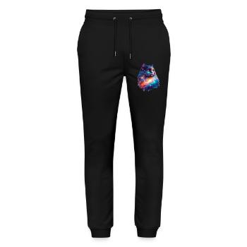 Katze - Stanley/Stella Unisex Bio Jogginghose Mover  - Schwarz - Vorne - Marisol (170cm) & Nik (191cm)
