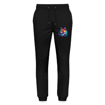 Katze - Stanley/Stella Unisex Bio Jogginghose Mover  - Schwarz - Vorne - Marisol (170cm) & Nik (191cm)