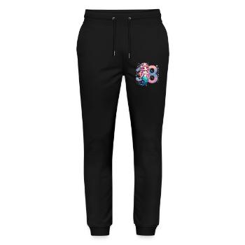 18 ans sirène doux cadeau d’anniversaire - Pantalon de jogging bio MOVER Stanley/Stella unisexe - noir - Devant - Marisol (170cm) & Nik (191cm)