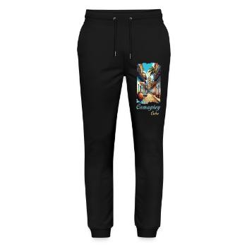 Camagüey Kuba Städtereisen Design - Stanley/Stella Unisex Bio Jogginghose Mover  - Schwarz - Vorne - Marisol (170cm) & Nik (191cm)