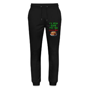 I'm just here for the lasagna - Stanley/Stella Mover Unisex Organic Jogging Trousers - black - Front - Marisol (170cm) & Nik (191cm)