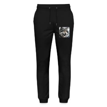 Wolf - Stanley/Stella Unisex Bio Jogginghose Mover  - Schwarz - Vorne - Marisol (170cm) & Nik (191cm)