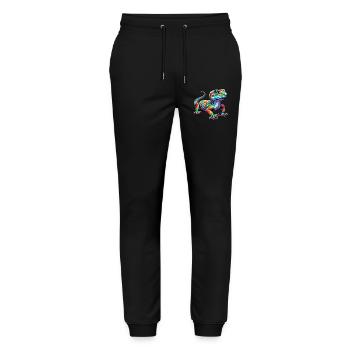 Gecko - Stanley/Stella Unisex Bio Jogginghose Mover  - Schwarz - Vorne - Marisol (170cm) & Nik (191cm)
