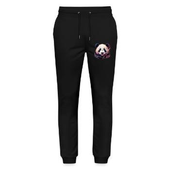 Panda - Pantalon de jogging bio MOVER Stanley/Stella unisexe - noir - Devant - Marisol (170cm) & Nik (191cm)