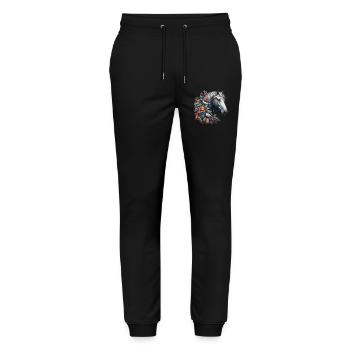 Pferd - Stanley/Stella Unisex Bio Jogginghose Mover  - Schwarz - Vorne - Marisol (170cm) & Nik (191cm)