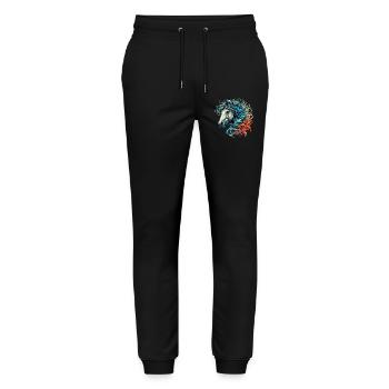 Pferd - Stanley/Stella Unisex Bio Jogginghose Mover  - Schwarz - Vorne - Marisol (170cm) & Nik (191cm)
