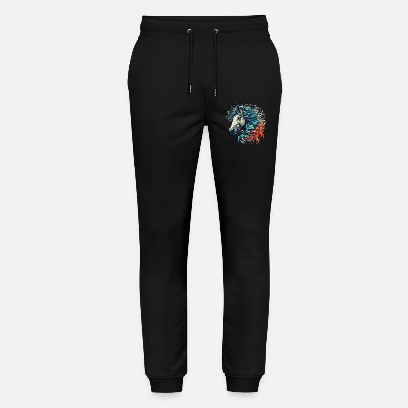 Pferd - Stanley/Stella Unisex Bio Jogginghose Mover  - Schwarz