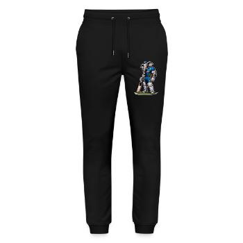India cricket sport elephant design - Stanley/Stella Mover Unisex Organic Jogging Trousers - black - Front - Marisol (170cm) & Nik (191cm)