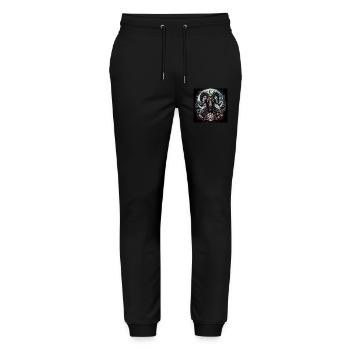 Billy goat - Stanley/Stella Mover Unisex Organic Jogging Trousers - black - Front - Marisol (170cm) & Nik (191cm)