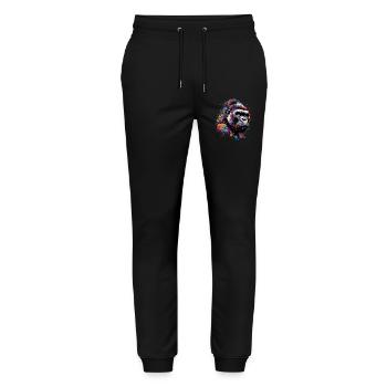 Gorille - Pantalon de jogging bio MOVER Stanley/Stella unisexe - noir - Devant - Marisol (170cm) & Nik (191cm)