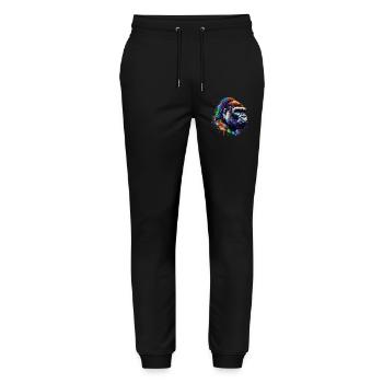 Gorille - Pantalon de jogging bio MOVER Stanley/Stella unisexe - noir - Devant - Marisol (170cm) & Nik (191cm)